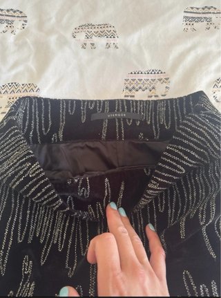 Traje Uterqüe terciopelo negro blazer+pantalón
