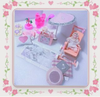 LOTE - Cochecito Silla Paseo Muñecos + Accesorios
