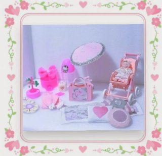 LOTE - Cochecito Silla Paseo Muñecos + Accesorios