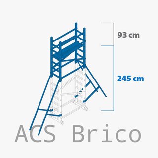 Andamio Modular Aluminio - 6,13 Metros - Pack A+B+C