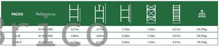 Andamio Modular Aluminio - 6,13 Metros - Pack A+B+C