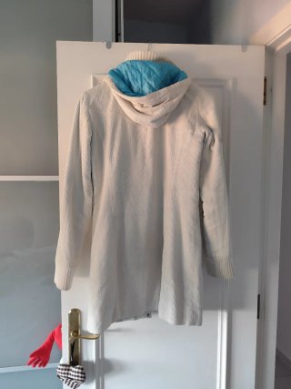 Abrigo Bershka Blanco Talla S