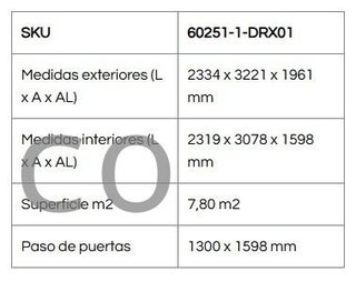 Caseta Metálica Eco Gandia 233x322x196 cm - Duramax