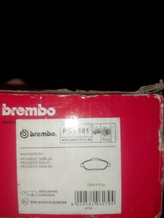 Pastillas de freno Brembo PS1101 Peugeot