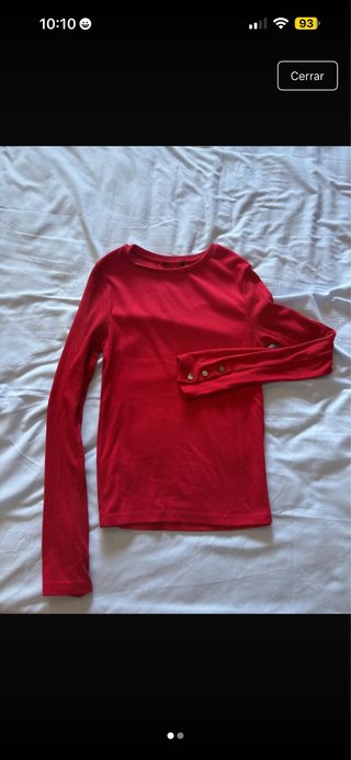 Camiseta Zara punto fina manga larga