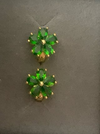 Pendientes Flor Diopsido