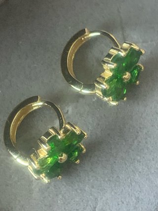 Pendientes Flor Diopsido