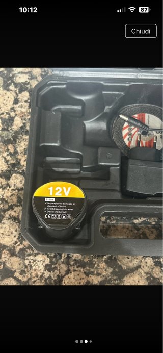 Mini smerigliatrice/flex 12V con batterie