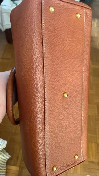Bolso Piel Marrón Tipo Hermes