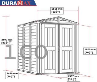 Caseta PVC Yardmate Plus 249x161x210 cm - Duramax