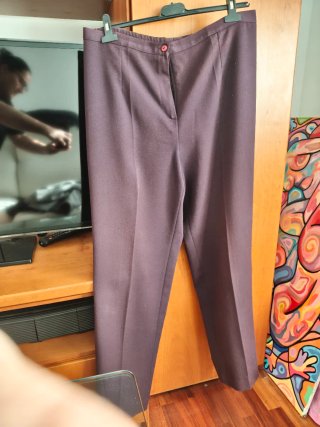 Pantalón de vestir morado mujer