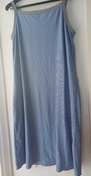 Pijama Luna Talla L Rayas Azul Blanco