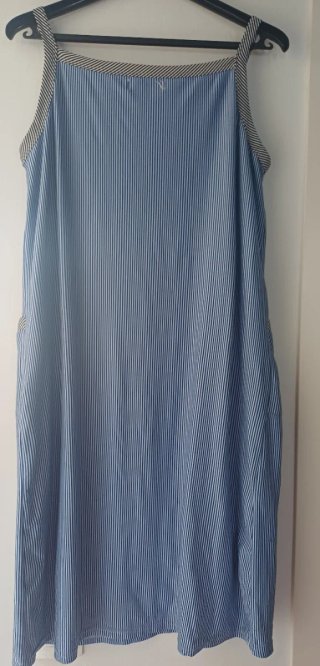 Pijama Luna Talla L Rayas Azul Blanco