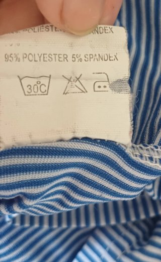 Pijama Luna Talla L Rayas Azul Blanco