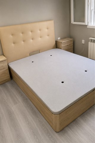 Dormitorio completo beige y madera