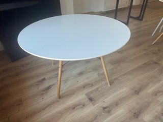 Mesa redonda blanca 120cm