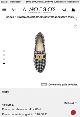 Zapatos Tod's Houndstooth con hebilla dorada