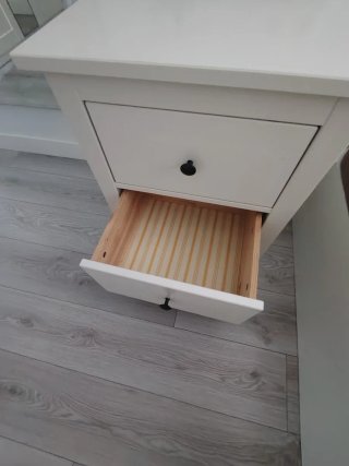 Cómoda 2 cajones madera blanca