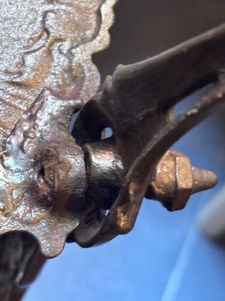 Mesita auxiliar antigua metal