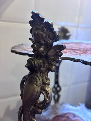 Mesita auxiliar antigua metal