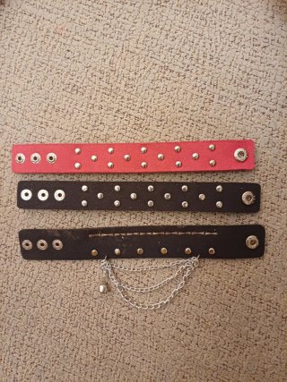 3 Pulseras Tachuelas. Nuevas