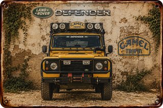 Chapa Decorativa Land Rover Defender Camel Trophy