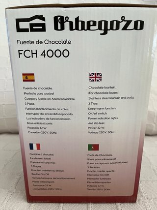 Fuente Chocolate Orbegozo FCH 4000 INOX