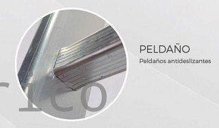 Escalera Aluminio 3x15 - 4+4+4 M - 80x25mm