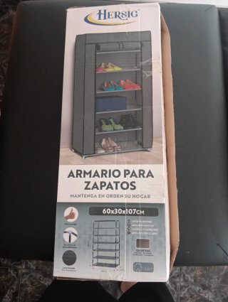 Zapatero HERSIG Tela 60x30x107cm Gris