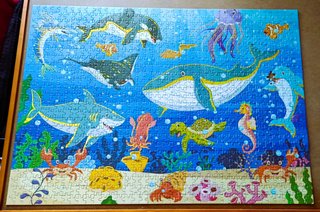 Lote 2 puzzles Tedi de 1.000 piezas, completos.