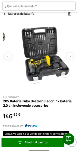 Taladro a batería ADAC 20V Li-Ion