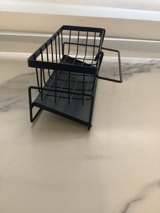 Organizador de fregadero negro