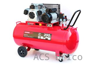 Compresor de Aire Silencioso 200L - 3,5 Hp - 2 Salidas - 09346 - Mader
