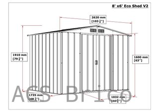 Caseta Metálica Eco Altea 173x262x191 cm - Duramax