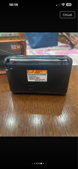Mini Radio PRONLY FM Bluetooth Nera
