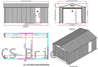 Garage in Metallo Lyon 591x352x259 cm - Duramax