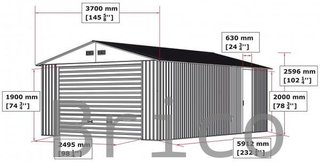 Garage in Metallo Lyon 591x352x259 cm - Duramax