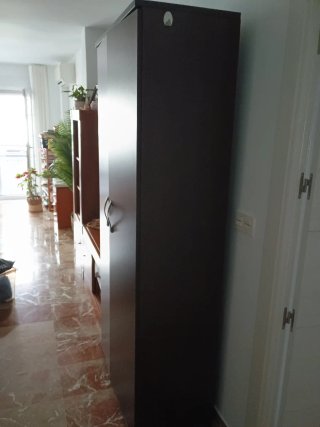 Armario librería madera marrón