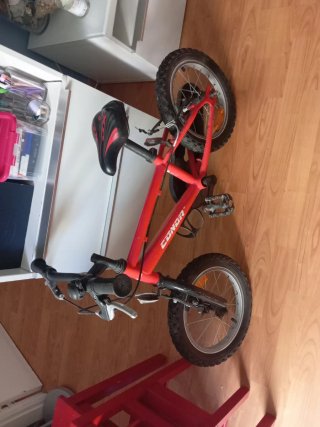 Bicicleta infantil 14 roja