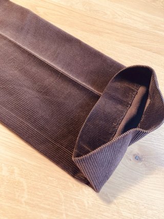 Pantalón pana marrón recto