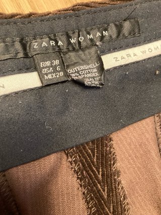 Pantalón pana marrón recto