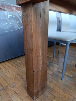 Mesa comedor madera rústica + 4 sillas