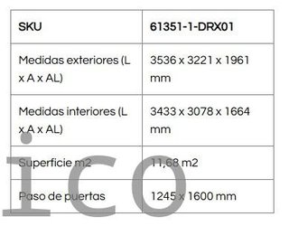 Caseta Metálica Eco Alcoy 353x322x196 cm - Duramax