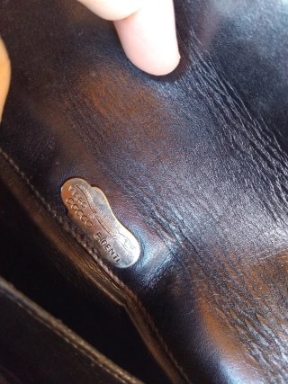 Borsa vera pelle coccodrillo vintage