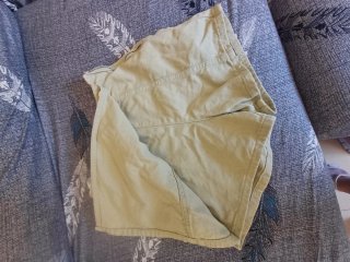 Falda pantalón beige/verde