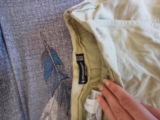 Falda pantalón beige/verde