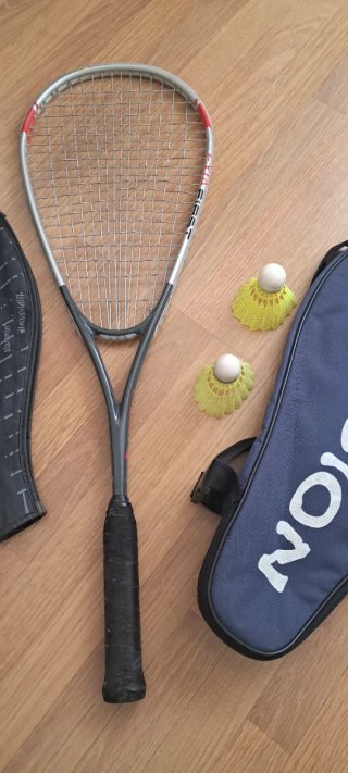 2 raquetas bádminton + fundas