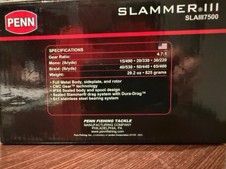 Carrete Penn Slammer III 7500 Negro/Dorado