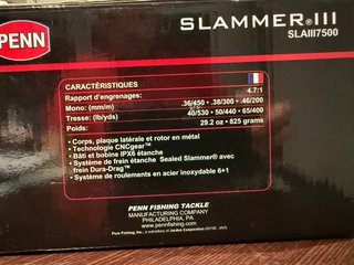 Carrete Penn Slammer III 7500 Negro/Dorado