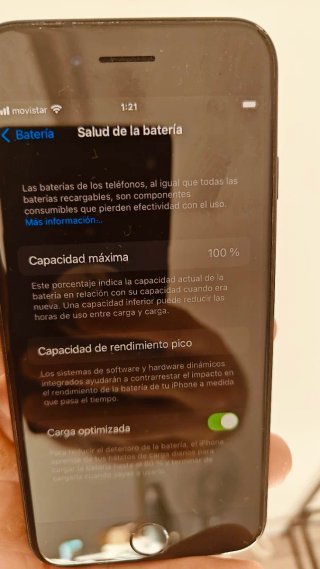 iPhone SE 64GB Negro Batería al 100%